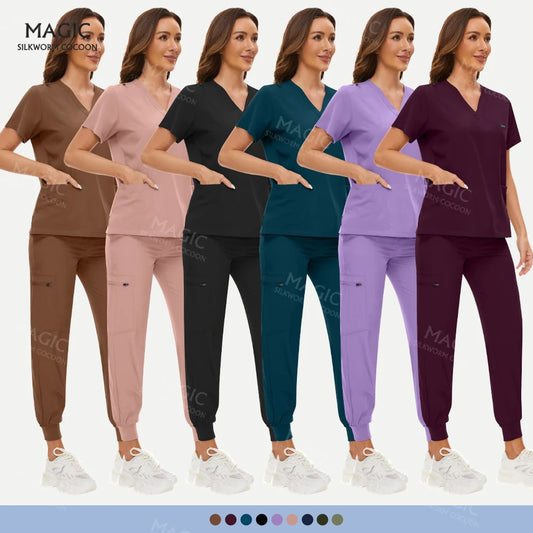 Tooth Check Doctor Workwear Hospital Medical Uniforms Unisex Pet Grooming Work Clothes Lab Uniform Jogger Suit Nurse Accessories
