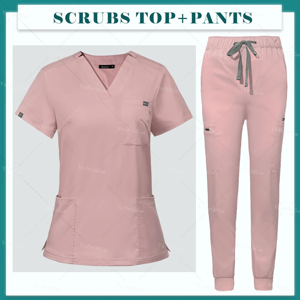 Purple Operating Room Clothes Medical Uniforms Scrubs Set Hospital Working Scrubs Set Medical Nurse Dental Surgery Suit Workwear