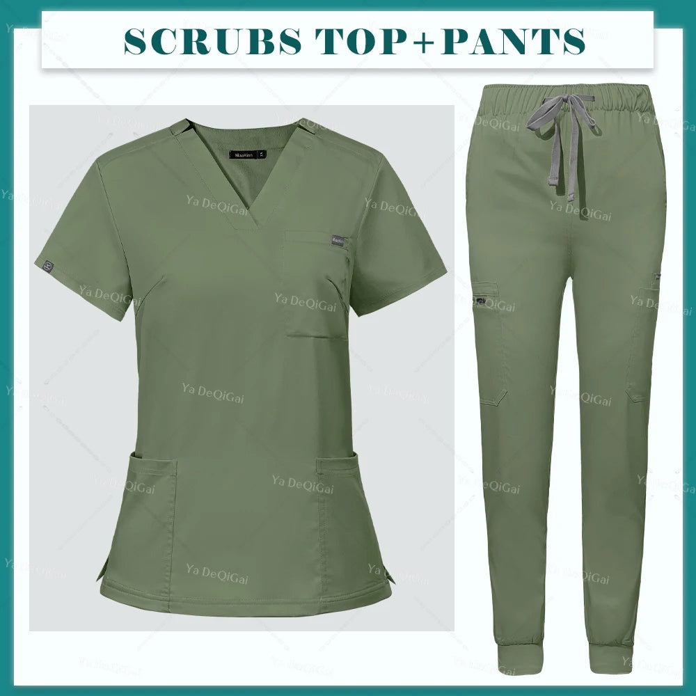 Purple Operating Room Clothes Medical Uniforms Scrubs Set Hospital Working Scrubs Set Medical Nurse Dental Surgery Suit Workwear