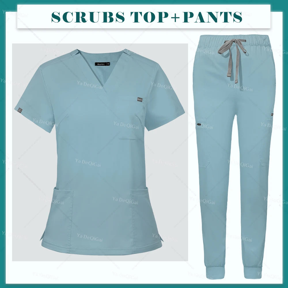 Purple Operating Room Clothes Medical Uniforms Scrubs Set Hospital Working Scrubs Set Medical Nurse Dental Surgery Suit Workwear